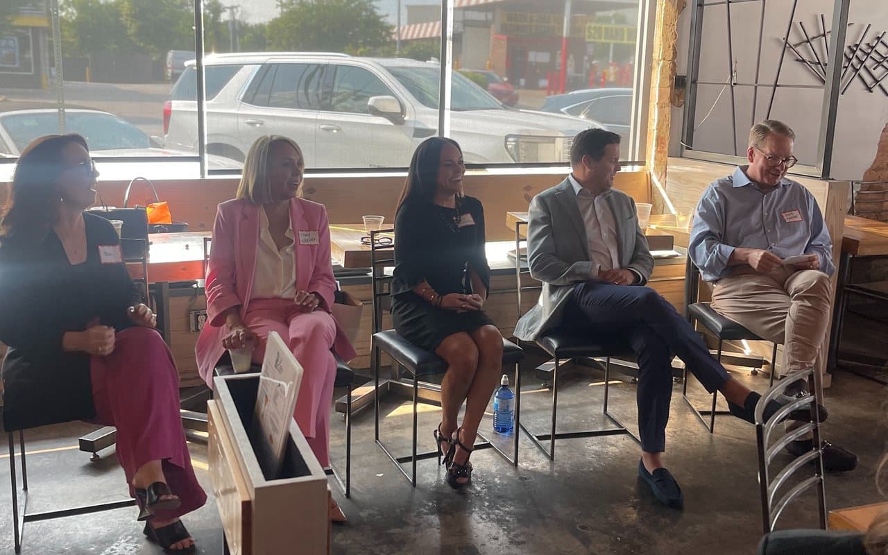 Lobby chapter leaders on a panel at a local meetup